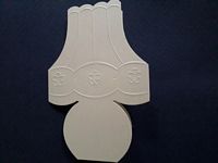 Speciaal model 3 stuks lamp kaart ivoor met envelop OP=OP